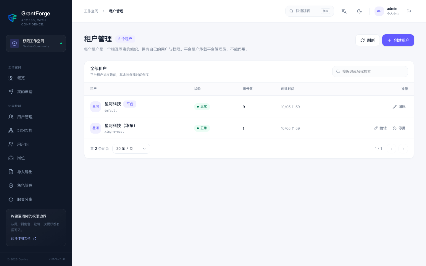 租户管理